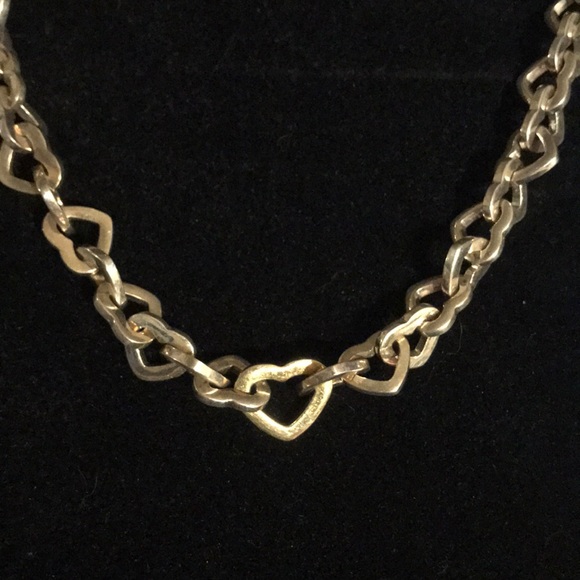 925 SS HEART CHAIN & BRACELET TIFFANYS LOOK ALIKE - Picture 2 of 8